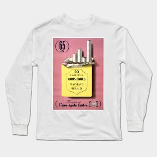 Vintage Advertising Poster France Cigarettes Long Sleeve T-Shirt